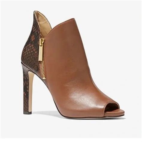 alane flex bootie michael kors|Alane Leather and Python Embossed Open.